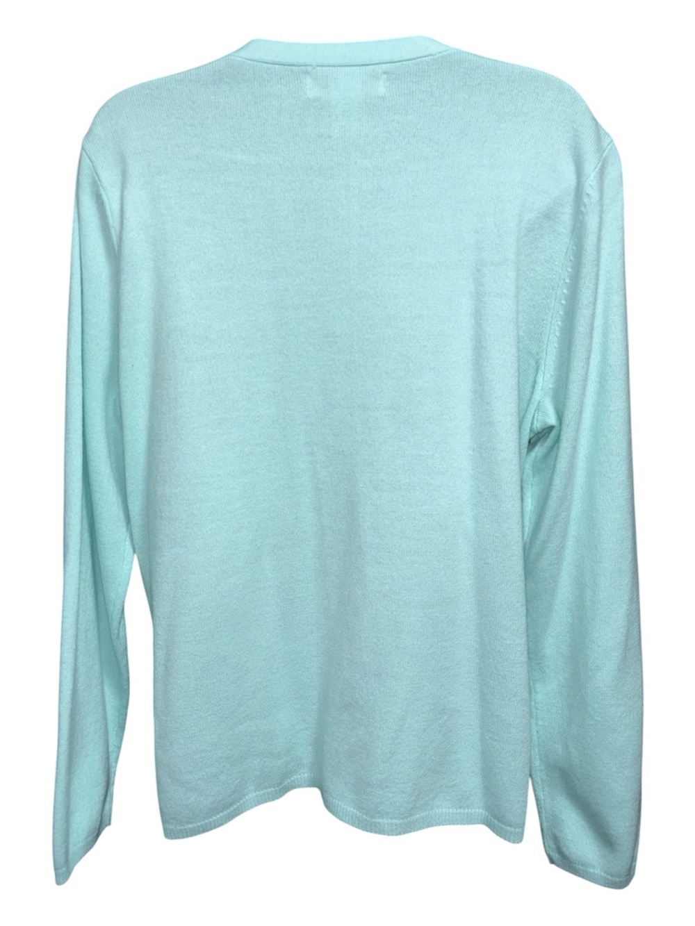 SAG HARBOR Teal Cardigan and Top Shell Sweater Combo with closure - Picture 4 of 6